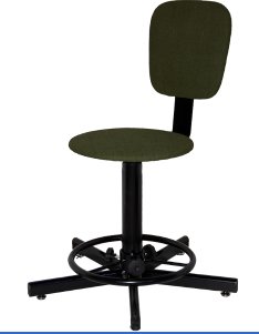 Стул сварщика поворотный с подставкой для ног СтПСв-01, сиденье круглое, брезент арт. SV010.00.01.01.03.gr