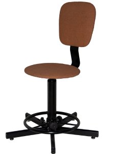 Стул сварщика винтовой регулируемый с подставкой для ног СтПСв-02, сиденье круглое, брезент арт. SV020.00.01.01.03.or