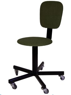 Стул сварщика поворотный на колесах СтПСв-01, сиденье круглое, брезент арт. SV010.00.40.00.03.gr