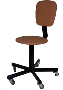 Стул сварщика винтовой на колесах СтПСв-02, сиденье круглое, брезент арт. SV020.00.40.00.03.or