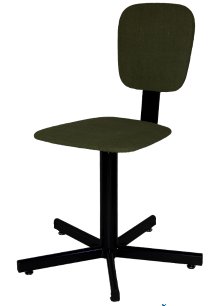 Стул сварщика поворотный винтовой СтПСв-01, сиденье трапеция, брезент арт. SV010.01.01.00.03.gr