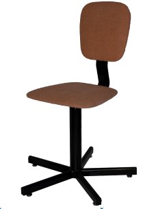 Стул сварщика винтовой регулируемый СтПСв-02, сиденье трапеция, брезент арт. SV020.01.01.00.03.or