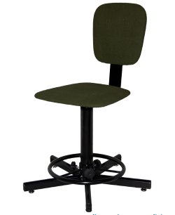 Стул сварщика винтовой с подставкой для ног СтПСв-01, сиденье трапеция, брезент арт. SV010.01.01.01.03.gr