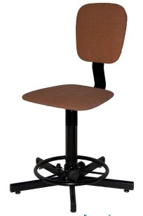 Стул сварщика поворотный с подставкой для ног СтПСв-02, сиденье трапеция, брезент арт. SV020.01.01.01.03.or