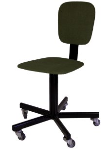 Винтовой стул сварщика на колесах СтПСв-01, сиденье трапеция, брезент арт. SV010.01.40.00.03.gr