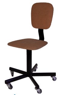 Винтовой стул сварщика на колесах СтПСв-02, сиденье трапеция, брезент арт. SV020.01.40.00.03.or