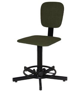 Стул сварщика винтовой с подставкой для ног СтПСв-01, сиденье квадрат, брезент арт. SV010.02.01.01.03.gr