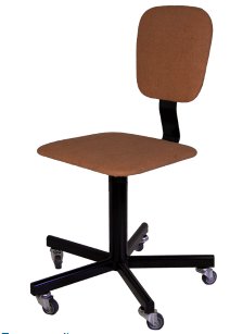 Винтовой стул сварщика на колесах СтПСв-02, сиденье квадрат, брезент арт. SV020.02.40.00.03.or
