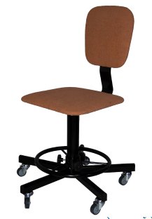 Стул сварщика на колесах с подставкой для ног СтПСв-02, сиденье квадрат, брезент арт. SV020.02.40.01.03.or