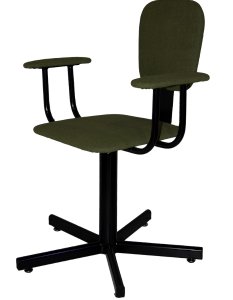Стул сварщика винтовой с подлокотниками СтПСв-01-1, сиденье квадрат, брезент арт. SV011.02.01.00.03.gr