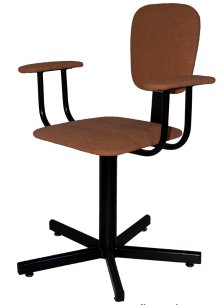 Стул сварщика поворотный с подлокотниками СтПСв-02-1, сиденье квадрат, брезент арт. SV021.02.01.00.03.or