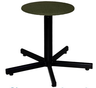 Табурет сварщика винтовой поворотный ТВП-Св, сиденье круглое, брезент арт. TS000.00.01.00.03.gr
