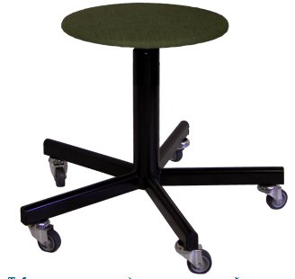 Табурет сварщика подъемно поворотный на колесах ТВП-Св, сиденье круглое, брезент арт. TS000.00.40.00.03.gr