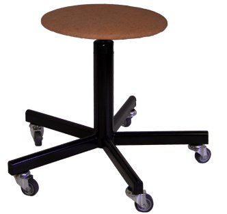 Табурет сварщика подъемно поворотный на колесах ТВП-Св, сиденье круглое, брезент арт. TS000.00.40.00.03.or