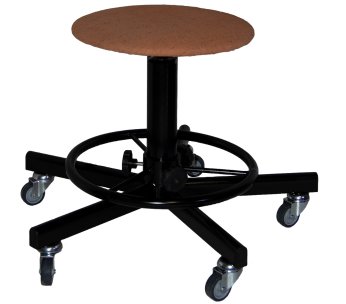 Табурет сварщика на колесах с подставкой для ног ТВП-Св, сиденье круглое, брезент арт. TS000.00.40.01.03.or