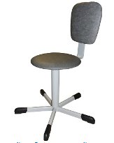 Стул винтовой лабораторный с прямой формой спинки СтЛК-01