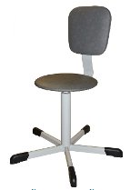 Стул лабораторный винтовой со спинкой сложной формы СтЛК-02