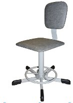 Стул винтовой со спинкой сложной формы СтЛК-02