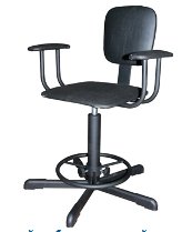 Стул винтовой лабоароторный с прямой формой спинки СтЛП-01-1