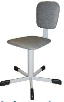 Стул винтовой лаборотарный с прямой формой спинки СтПТ-01