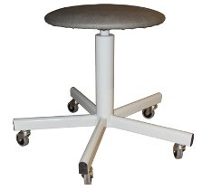 Табурет винтовой лабораторный с усиленными колесами