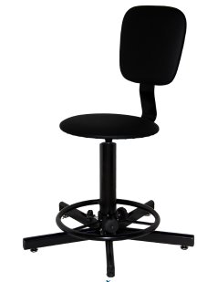 Стул промышленный на винтовых опорах СтПК-02 с подставкой для ног арт. ST020.00.01.01.01.bl