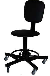 Стул винтовой на усиленных колесах СтПК-01 с подставкой для ног арт. ST010.00.40.01.01.bl