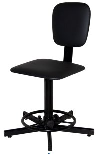 Стул промышленный на винтовых опорах СтПП-01 с подставкой для ног арт. ST010.02.01.01.01.bl