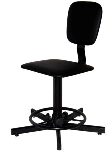 Стул промышленный на винтовых опорах СтПП-02 с подставкой для ног арт. ST020.02.01.01.01.bl