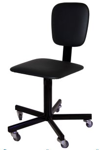 Стул винтовой промышленный СтПП-01 на усиленных колесах арт. ST010.02.40.00.01.bl