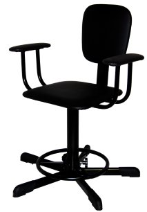 Стул винтовой с подлокотниками СтПП-01-1, с подставкой для ног арт. ST011.02.00.01.01.bl