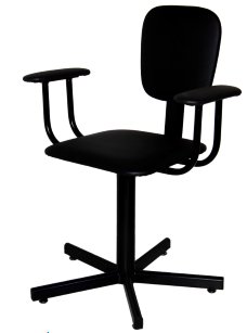 Стул с подлокотниками на винтовых опорах СтПП-01-1, сиденье квадратное арт. ST011.02.01.00.01.bl