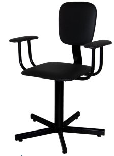 Стул с подлокотниками на винтовых опорах СтПП-02-1, сиденье квадратное арт. ST021.02.01.00.01.bl