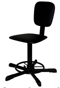 Стул винтовой промышленный СтПТ-01, с подставвкой для ног арт. ST010.01.00.01.01.bl