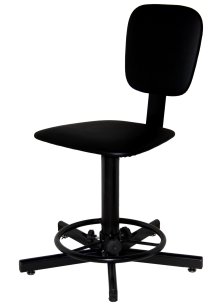 Стул винтовой промышленный СтПТ-01, на винтовых опорах и подставкой для ног арт. ST010.01.01.01.01.bl