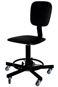 Стул винтовой промышленный СтПТ-02, на усиленных колесах с подставкой для ног арт. ST020.01.40.01.01.bl