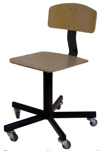 Стул винтовой промышленный СтПД-02 на усиленных колесах арт. ST020.02.40.00.00.wd