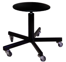 Табурет винтовой промышленный ТВП на усиленных колесах арт. TP000.00.40.00.01.bl