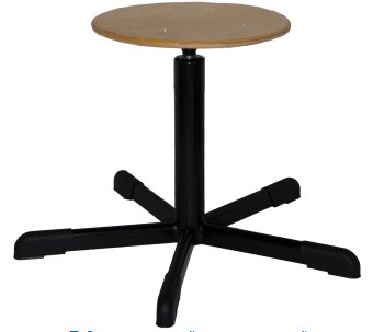 Табурет винтовой промышленный ТВП сиденье деревянное арт. TP000.00.00.00.00.wd