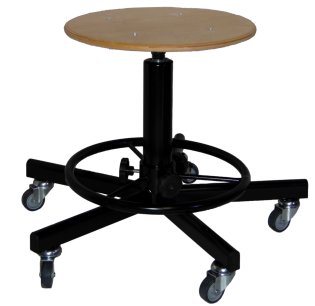 Табурет винтовой промышленный ТВП, усиленные колеса с подставкой для ног арт. TP000.00.40.01.00.wd